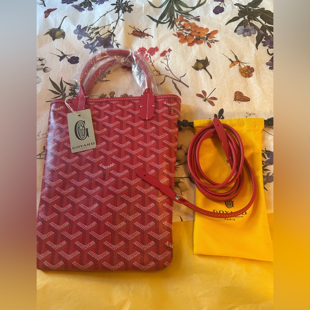 NEW🔥💯 Goyard Pink Chevron Crossbody Tote with Detachable Strap